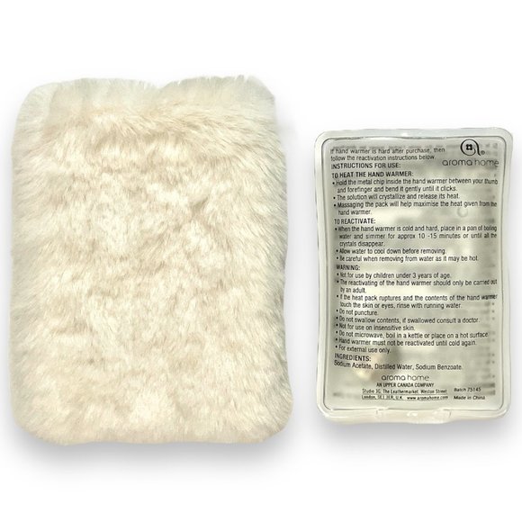 🆕 Set of 2: FAUX FUR HAND WARMER w/ REUSABLE HEAT GEL PACK for MITTENS POCKETS - Picture 3 of 14